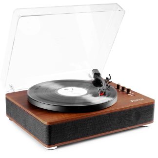 Fenton RP162D hifi retro platenspeler met Bluetooth in/out en speakers