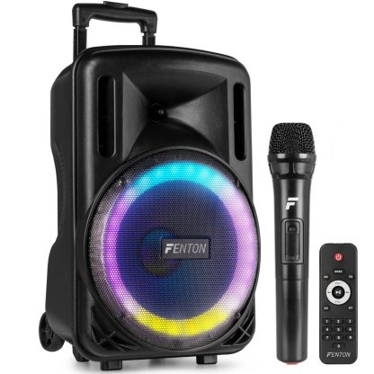 Fenton FT10LED MK2 party speaker met Bluetooth - Karaoke speaker met