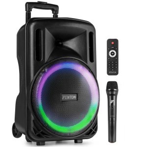 Fenton FT12LED MK2 party speaker met Bluetooth - Karaoke speaker met