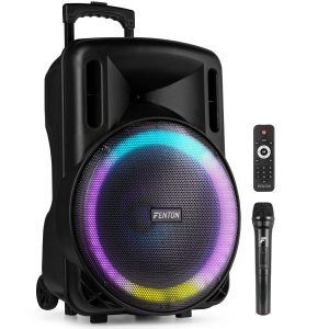 Fenton FT15LED MK2 party speaker met Bluetooth - Karaoke speaker met