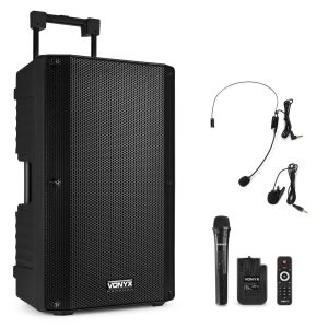 Vonyx VSA700-BP portable speaker met Bluetooth en draadloze microfoon